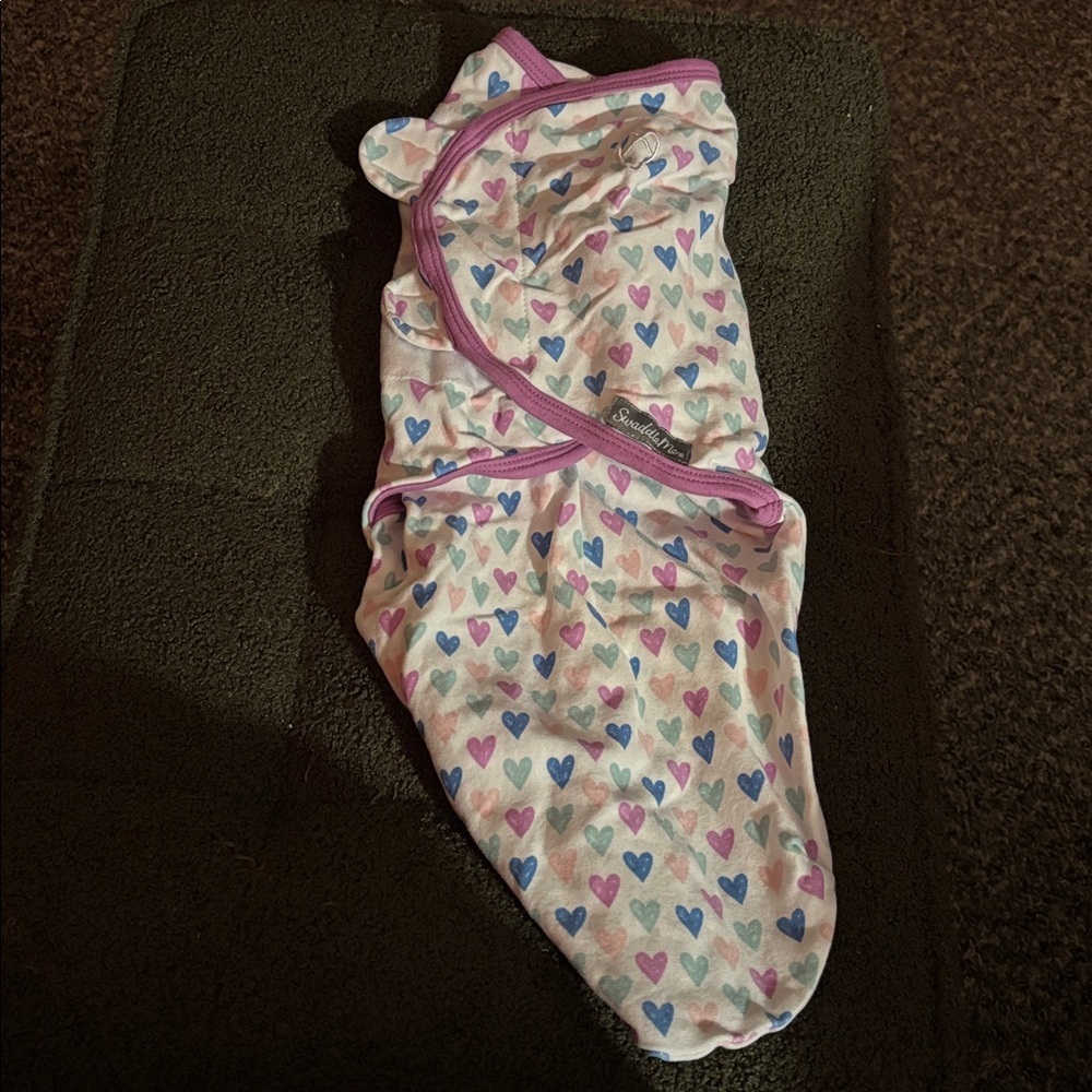 Swaddle Me Heart Pattern Baby Swaddle